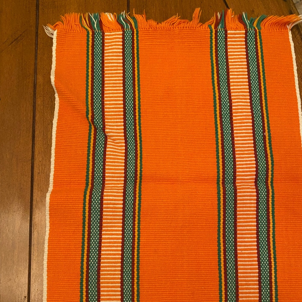 Handwoven vintage table linens.